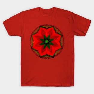 Christmas Flower Mandala T-Shirt